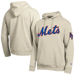 New York Mets Champion All Star Chenille Patch Hoodie - Oatmeal Hoodies
