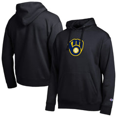 Milwaukee Brewers Champion All Star Embroidered Logo Hoodie - Black Hoodies