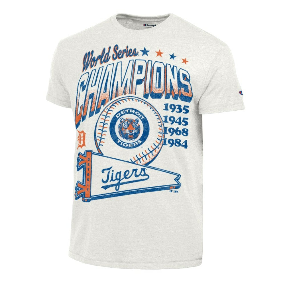 Detroit Tigers Champion Winning Tradition Cooperstown Tri-Blend T-Shirt - White T-shirts