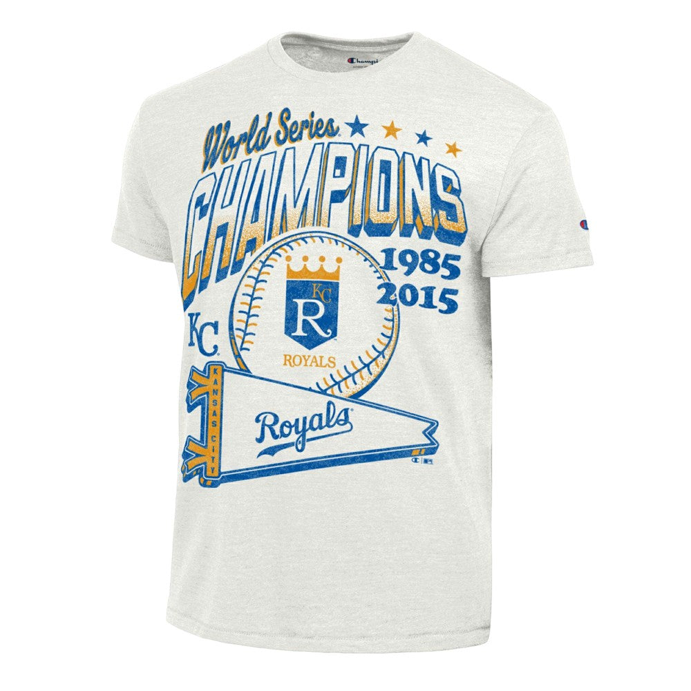 Kansas City Royals Champion Winning Tradition Cooperstown Tri-Blend T-Shirt - White T-shirts