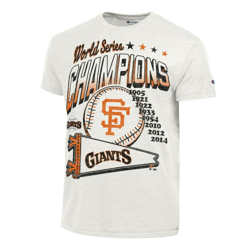 San Francisco Giants Champion Winning Tradition Cooperstown Tri-Blend T-Shirt - White T-shirts