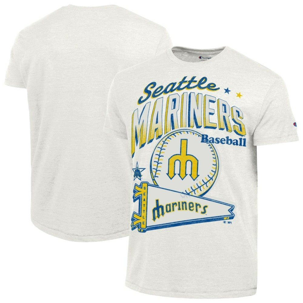 Seattle Mariners Champion Winning Tradition Cooperstown Tri-Blend T-Shirt - White T-shirts