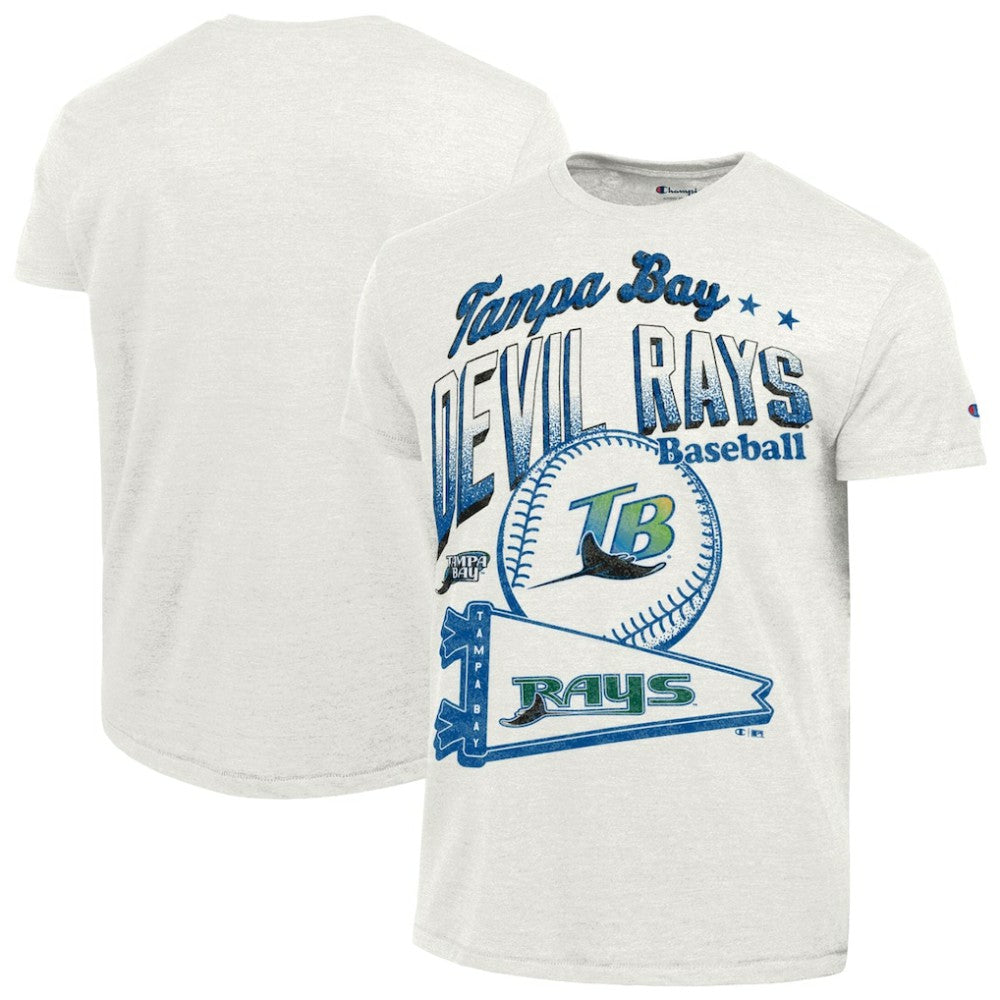 Tampa Bay Rays Champion Winning Tradition Cooperstown Tri-Blend T-Shirt - White T-shirts
