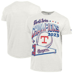 Texas Rangers Champion Winning Tradition Cooperstown Tri-Blend T-Shirt - White T-shirts