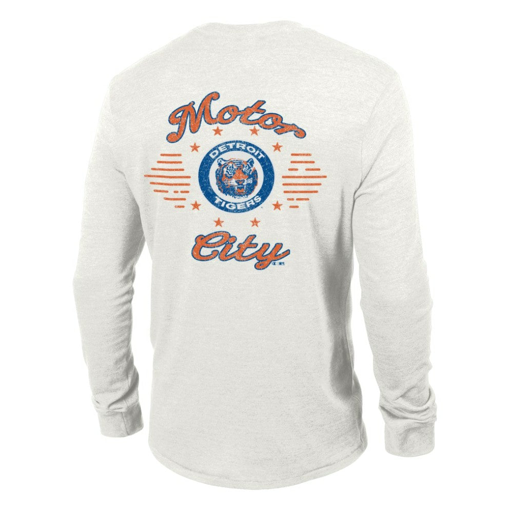 Detroit Tigers Champion Cooperstown Winning Tradition Tri-Blend Long Sleeve T-Shirt - White T-shirts