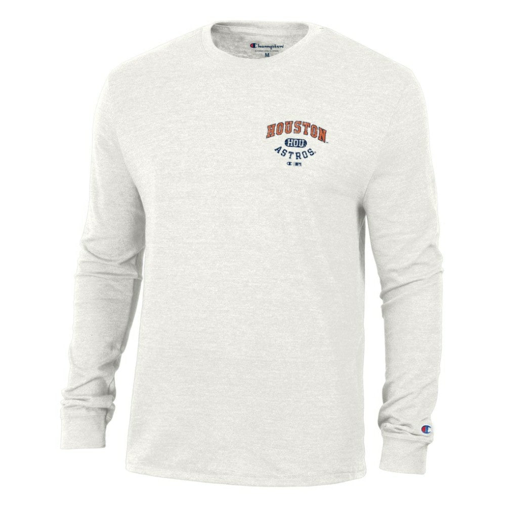 Houston Astros Champion Cooperstown Winning Tradition Tri-Blend Long Sleeve T-Shirt - White T-shirts