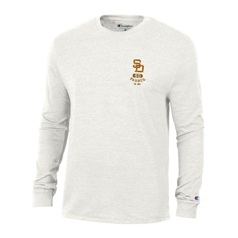 San Diego Padres Champion Cooperstown Winning Tradition Tri-Blend Long Sleeve T-Shirt - White T-shirts