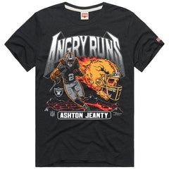 Ashton Jeanty Las Vegas Raiders Homage Unisex Angry Runs Player Graphic Tri-Blend T-Shirt - Charcoal T-shirts
