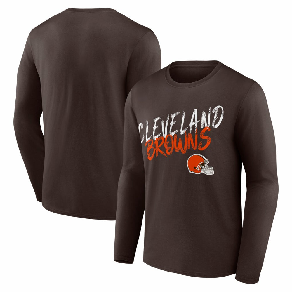 Cleveland Browns Hustle Long Sleeve T-Shirt - Brown T-shirts