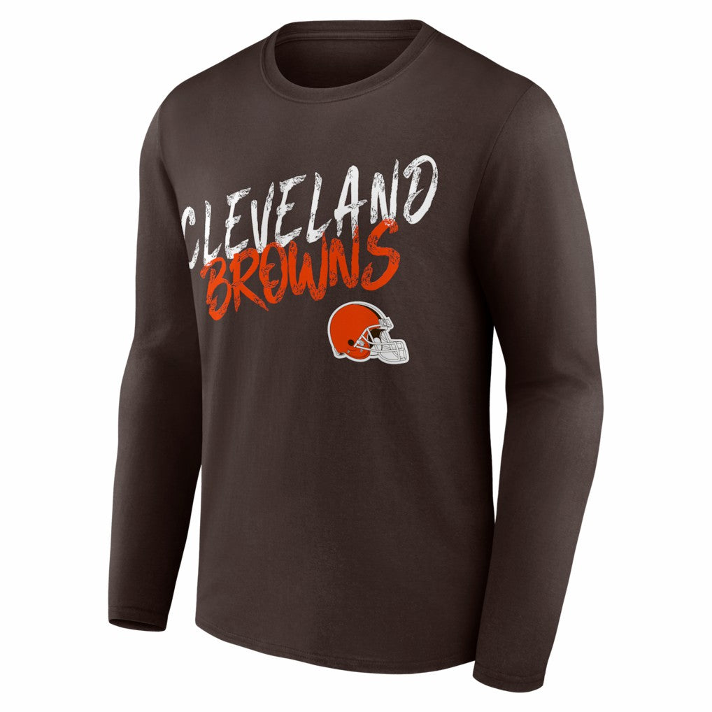 Cleveland Browns Hustle Long Sleeve T-Shirt - Brown T-shirts