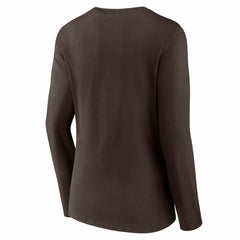 Cleveland Browns Women's Hustle Long Sleeve V-Neck T-Shirt - Brown T-shirts