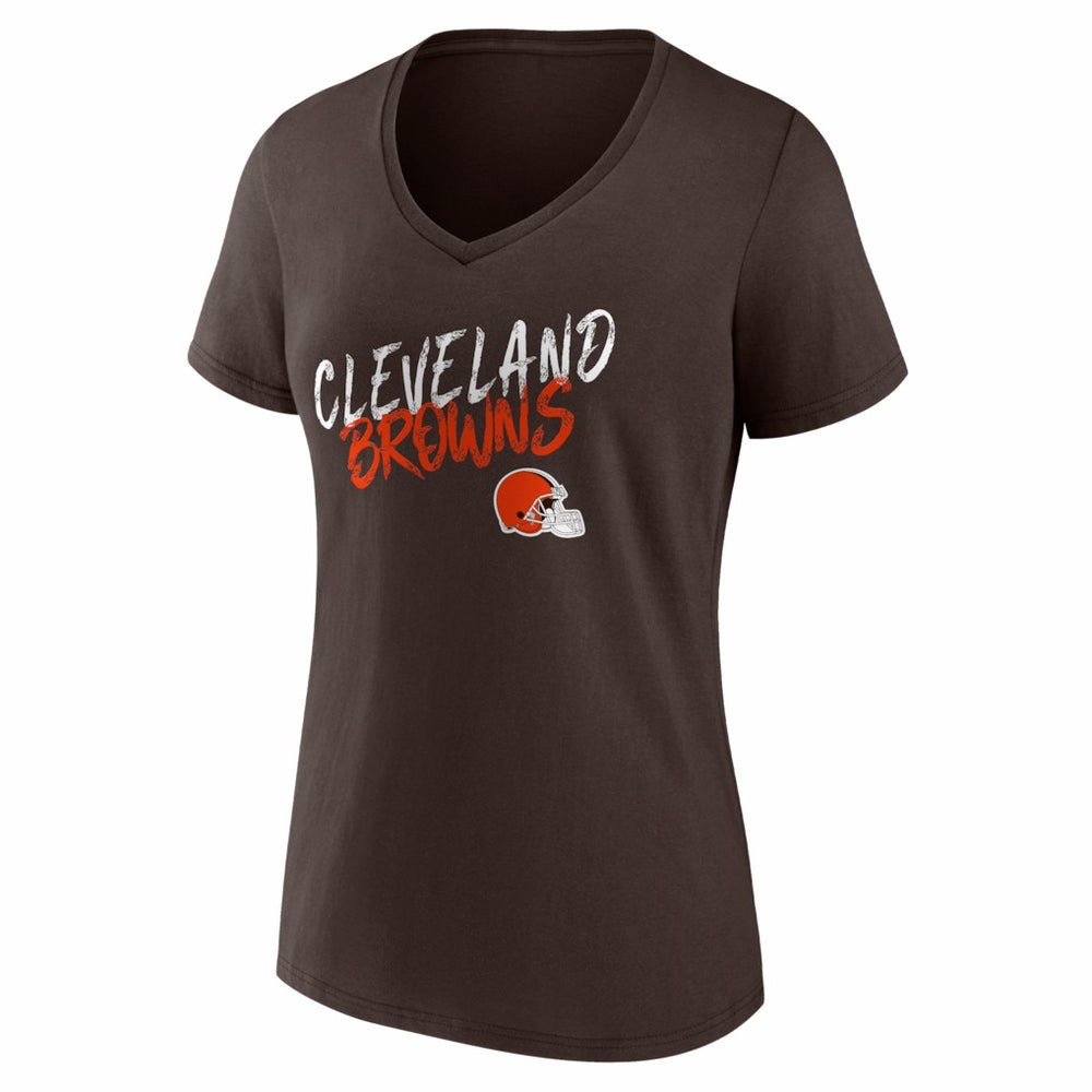 Cleveland Browns Women's Hustle V-Neck T-Shirt - Brown T-shirts