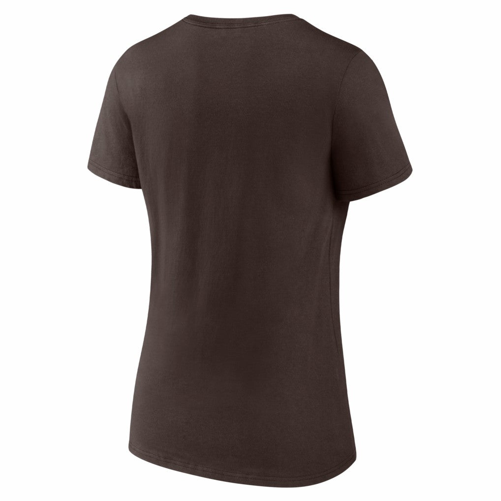 Cleveland Browns Women's Hustle V-Neck T-Shirt - Brown T-shirts