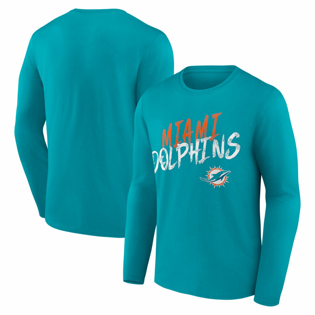 Miami Dolphins Hustle Long Sleeve T-Shirt - Aqua T-shirts