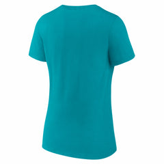 Miami Dolphins Women's Hustle V-Neck T-Shirt - Aqua T-shirts
