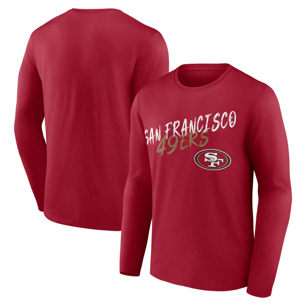 San Francisco 49ers Hustle Long Sleeve T-Shirt - Scarlet T-shirts