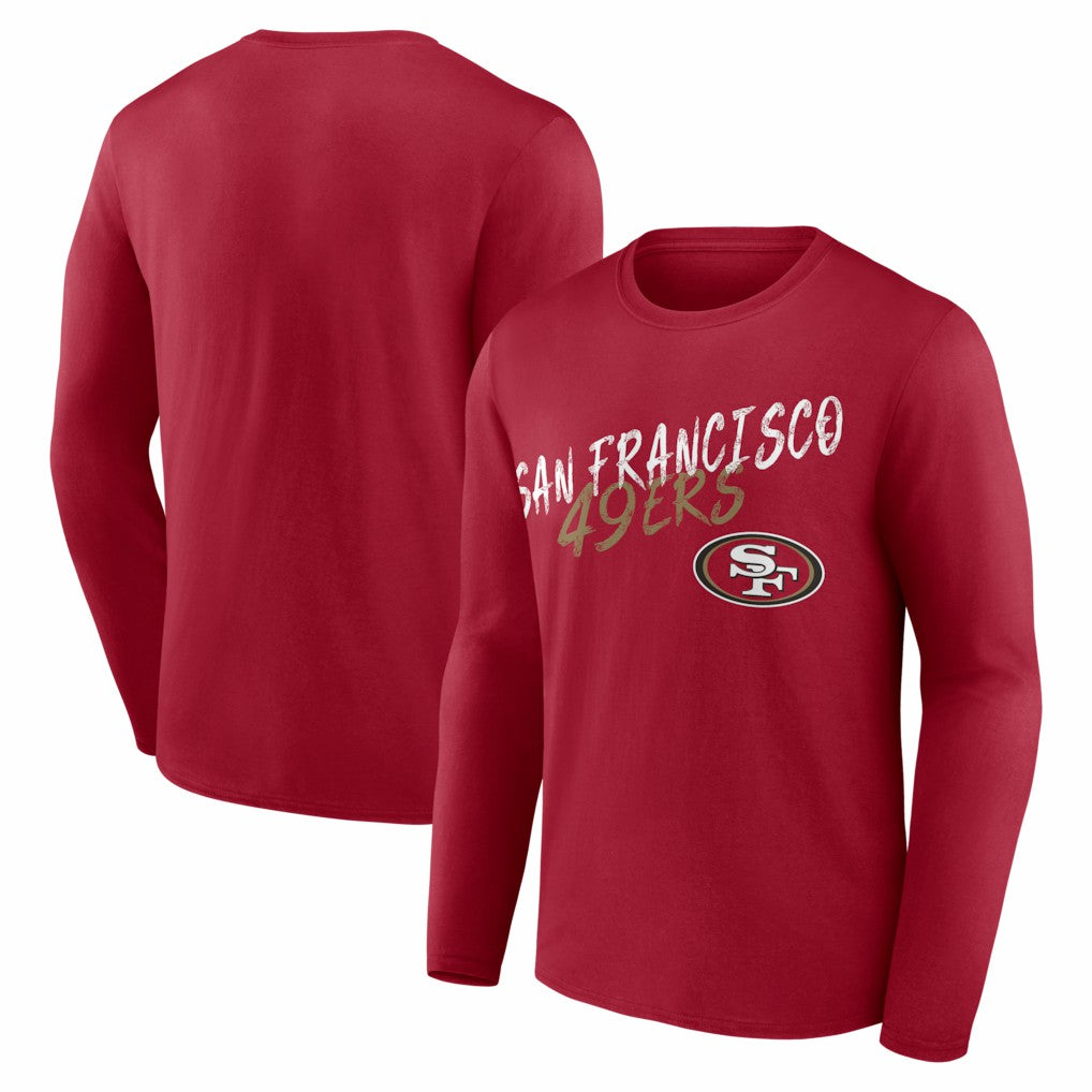 San Francisco 49ers Hustle Long Sleeve T-Shirt - Scarlet T-shirts