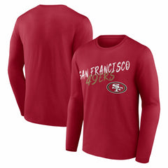 San Francisco 49ers Hustle Long Sleeve T-Shirt - Scarlet T-shirts