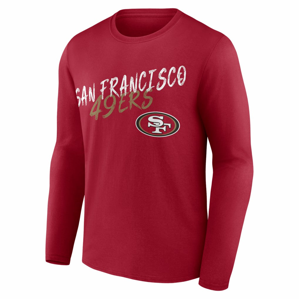 San Francisco 49ers Hustle Long Sleeve T-Shirt - Scarlet T-shirts