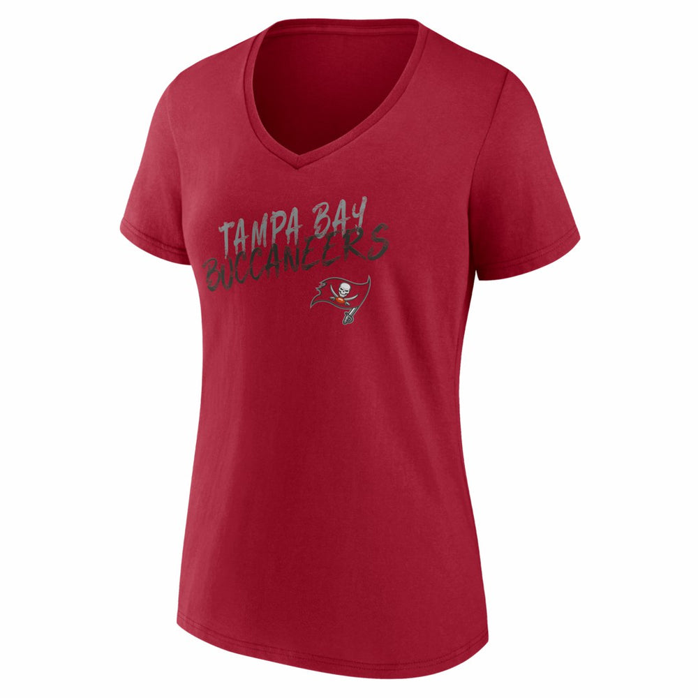 Tampa Bay Buccaneers Women's Hustle V-Neck T-Shirt - Red T-shirts