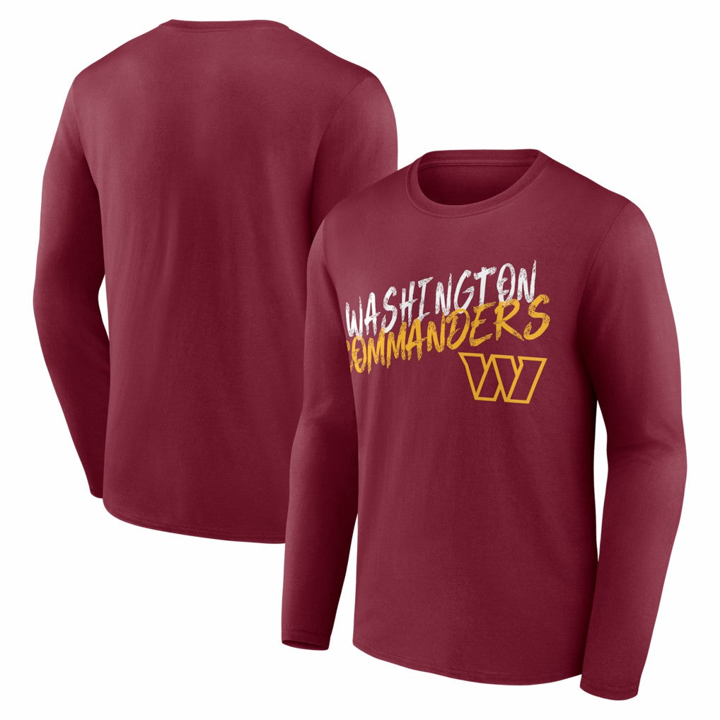 Washington Commanders Hustle Long Sleeve T-Shirt - Burgundy T-shirts