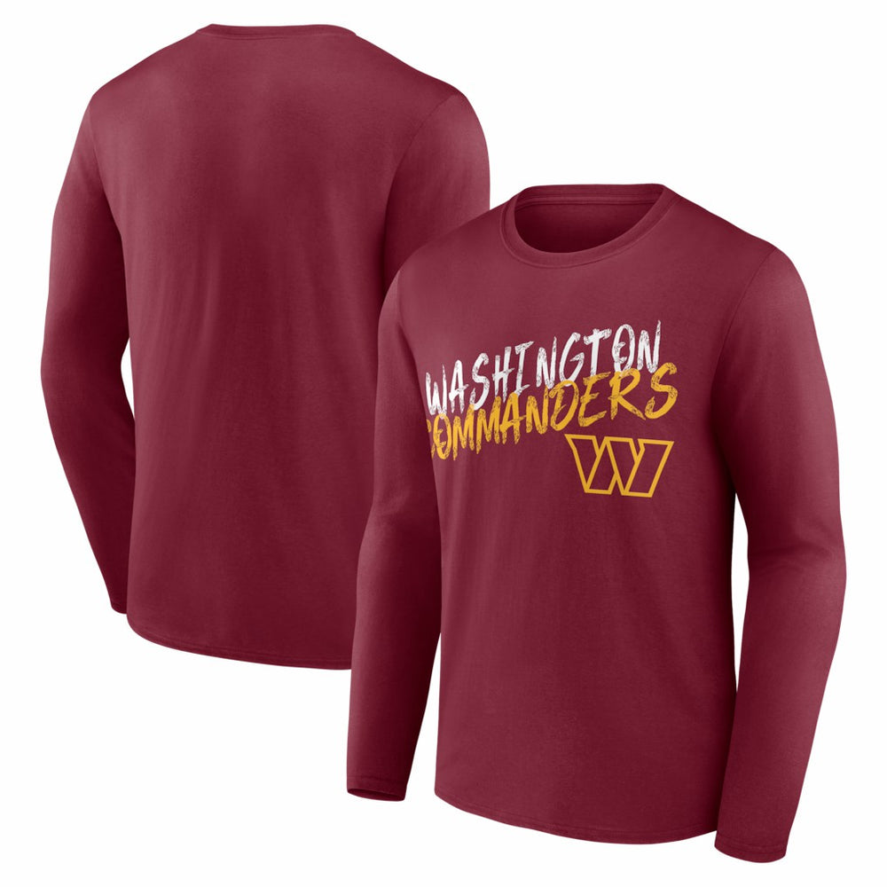 Washington Commanders Hustle Long Sleeve T-Shirt - Burgundy T-shirts