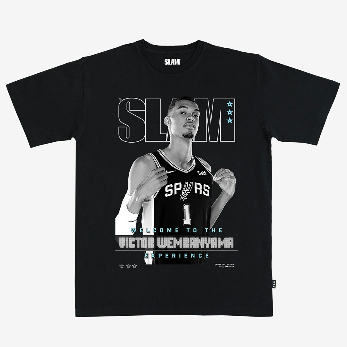 Victor Wembanyama San Antonio Spurs Unisex SLAM Cover T-Shirt Black