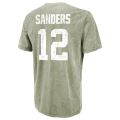Shedeur Sanders Cleveland Browns Majestic Threads Mineral Wash Name & Number T-Shirt - Moss Green T-shirts
