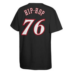 Philadelphia 76ers Youth Hip Hop T-Shirt Black - Mitchell & Ness