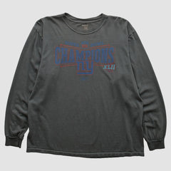 New York Giants Reebok 2008 Long Sleeve T-shirt - Charcoal T-shirts
