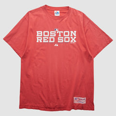 Boston Red Sox Majestic 2005 T-shirt - Red - Vintage T-shirts