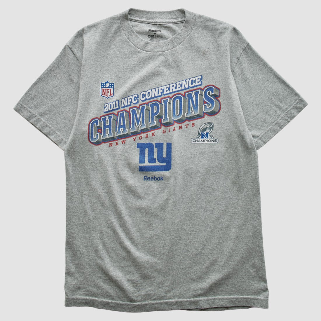 New York Giants Reebok 2011 T-shirt - Heather Gray T-shirts