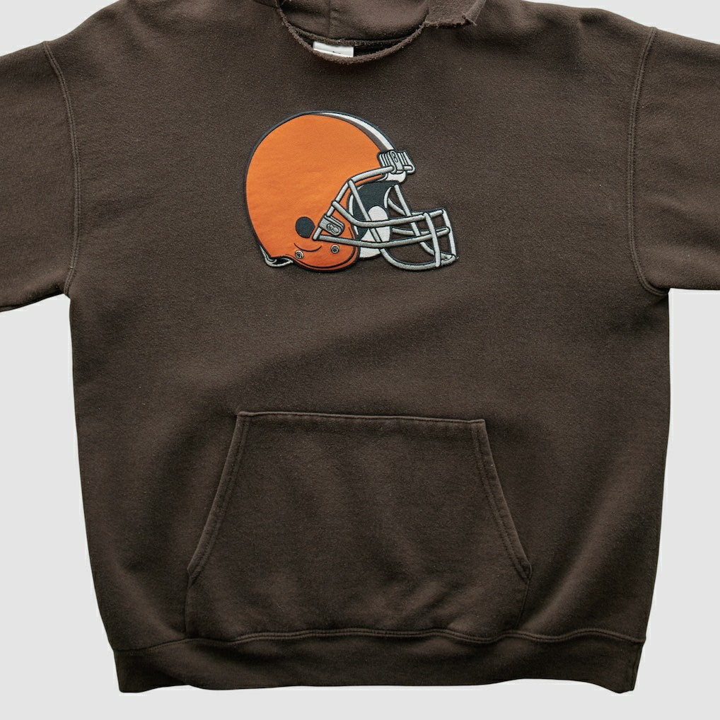 Cleveland Browns NFL 2000s Hooded Pullover Sweatshirt - Brown Pullover