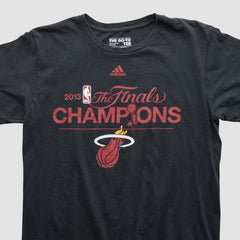 Miami Heat 2013 T-shirt Black Vintage - Adidas outlet