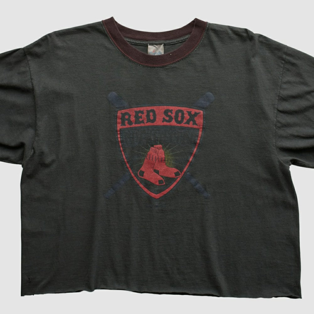 Boston Red Sox Majestic 2000s T-shirt - Charcoal - Vintage T-shirts