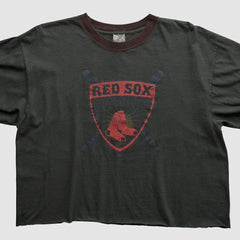 Boston Red Sox Majestic 2000s T-shirt - Charcoal - Vintage T-shirts
