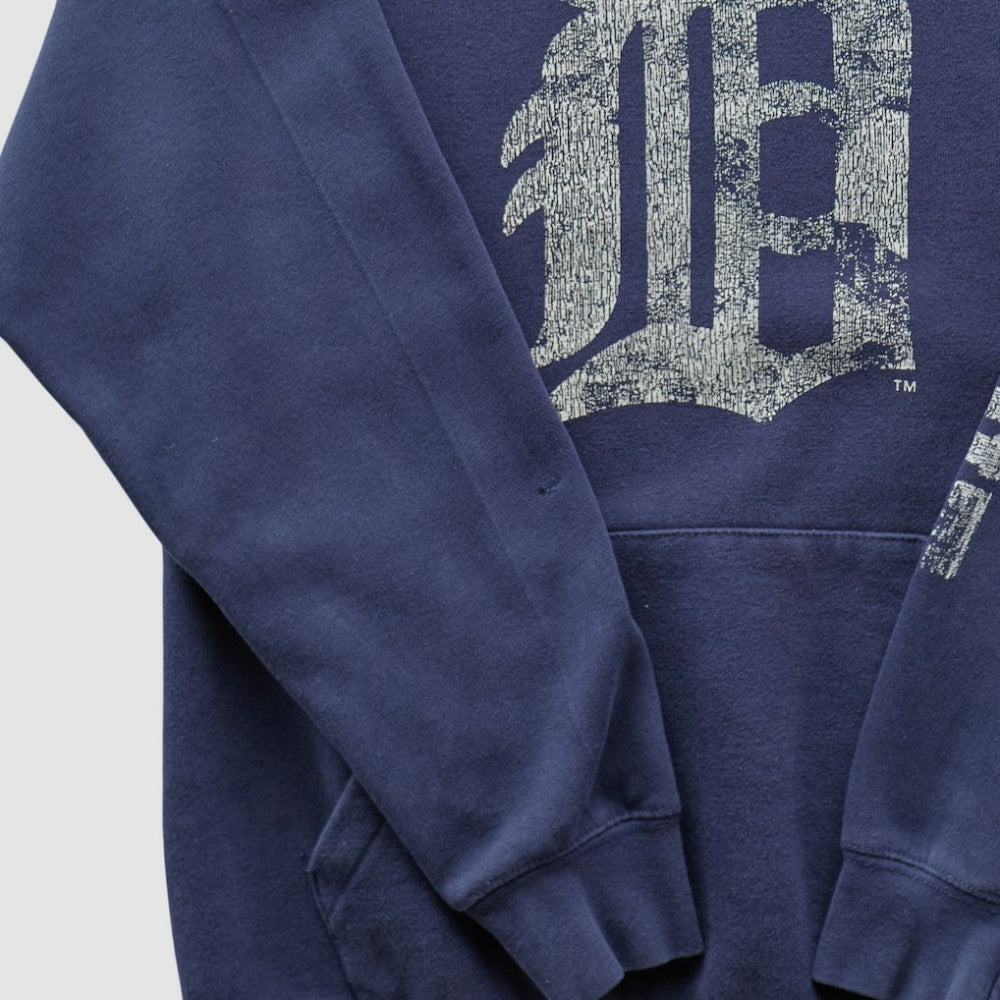 Detroit Tigers Adidas 2010s Hooded Pullover Sweatshirt - Navy - XVintage Pullover