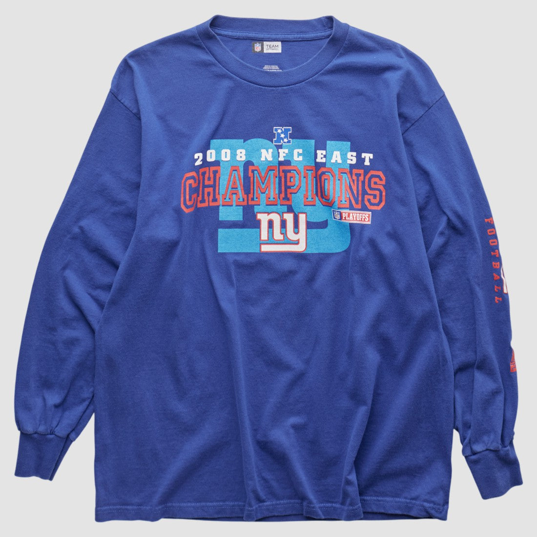 New York Giants NFL 2008 Long Sleeve T-shirt - Blue T-shirts