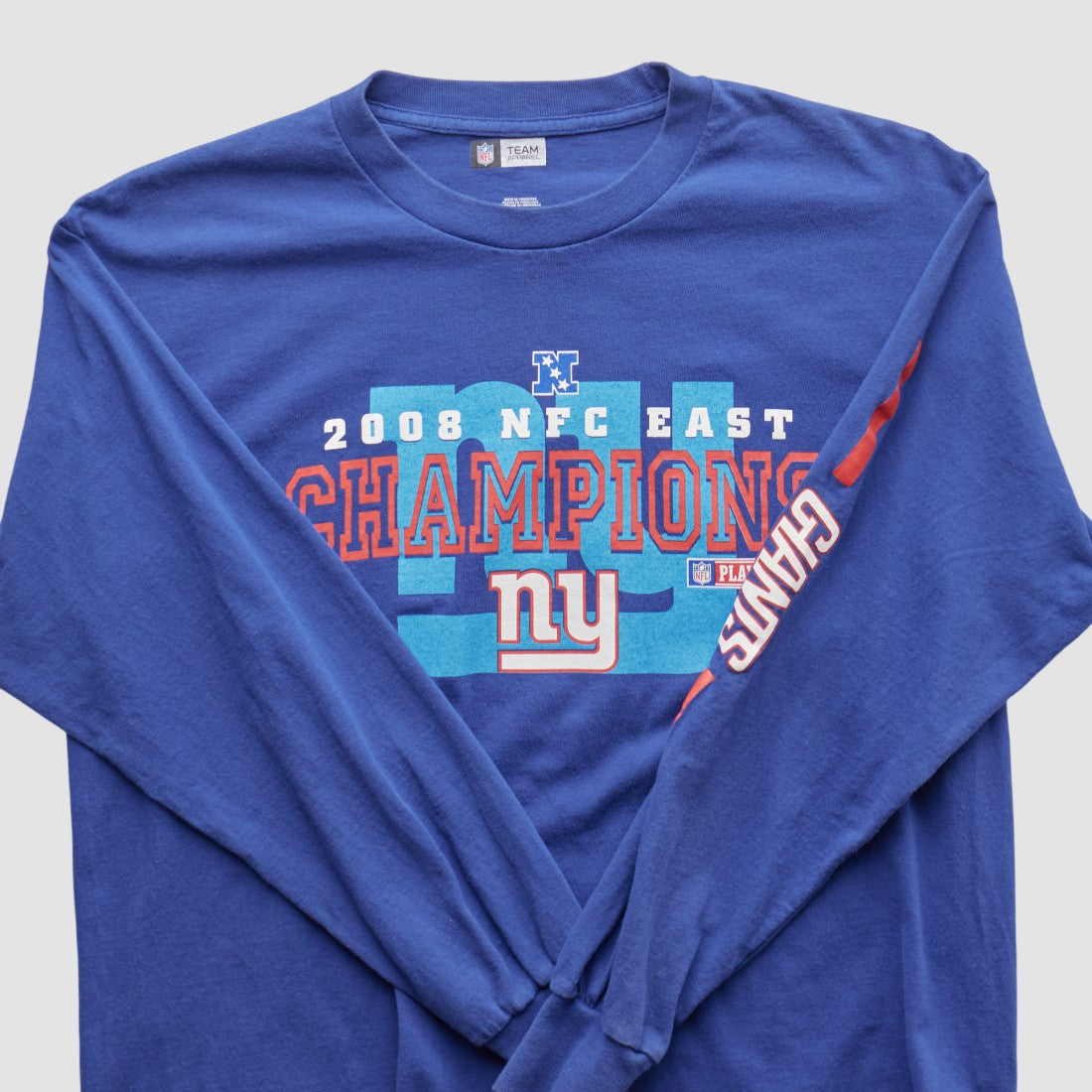New York Giants NFL 2008 Long Sleeve T-shirt - Blue T-shirts