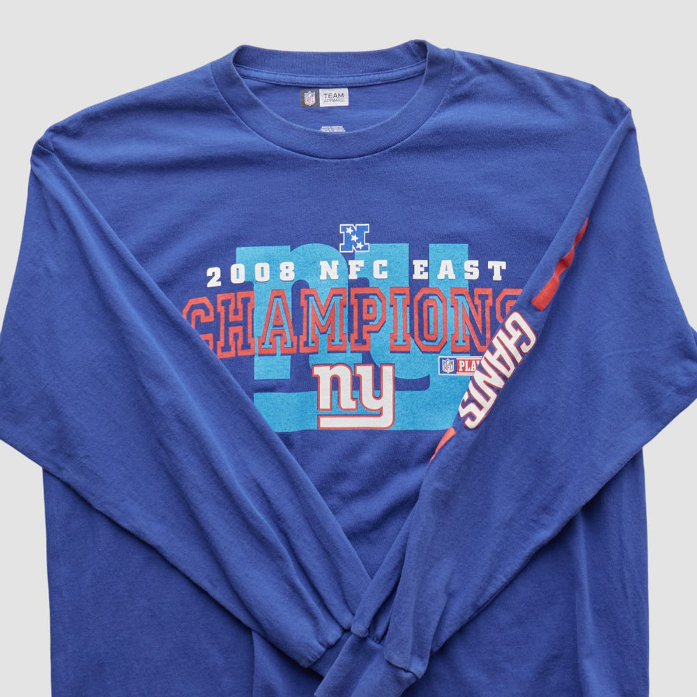 New York Giants NFL 2008 Long Sleeve T-shirt - Blue T-shirts