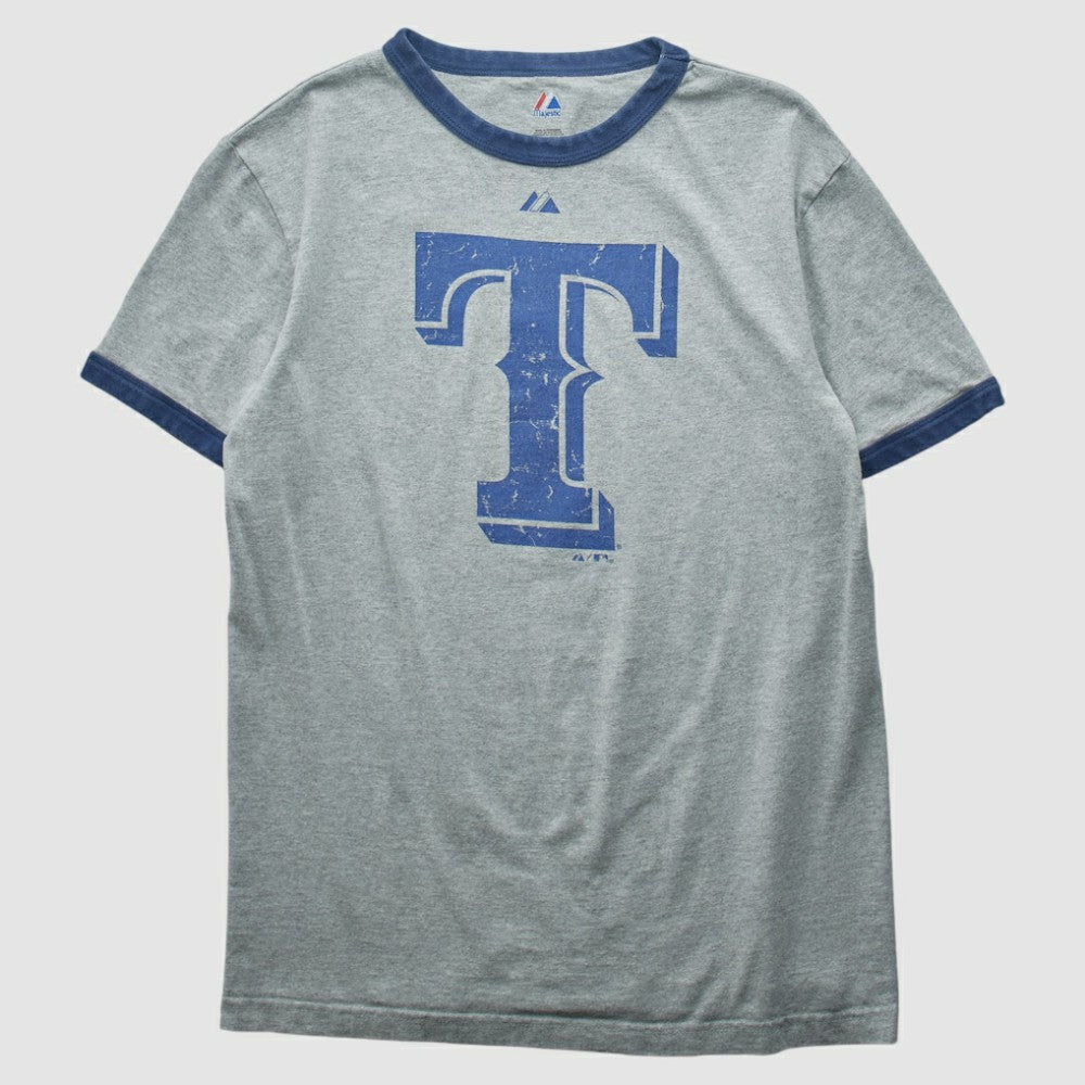 Texas Rangers Majestic 2010 T-shirt - Heather Gray - Vintage T-shirts