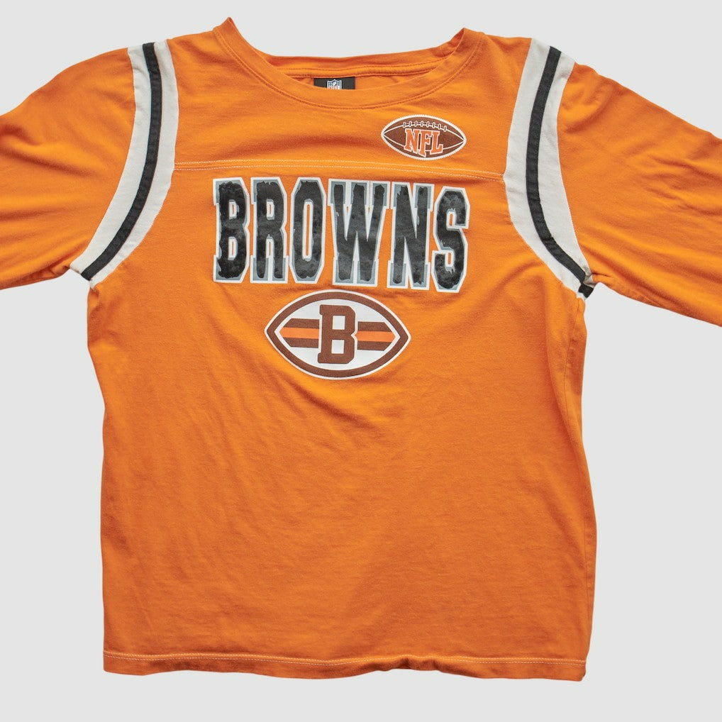 Cleveland Browns NFL 2010s Long Sleeve T-shirt - Orange T-shirts