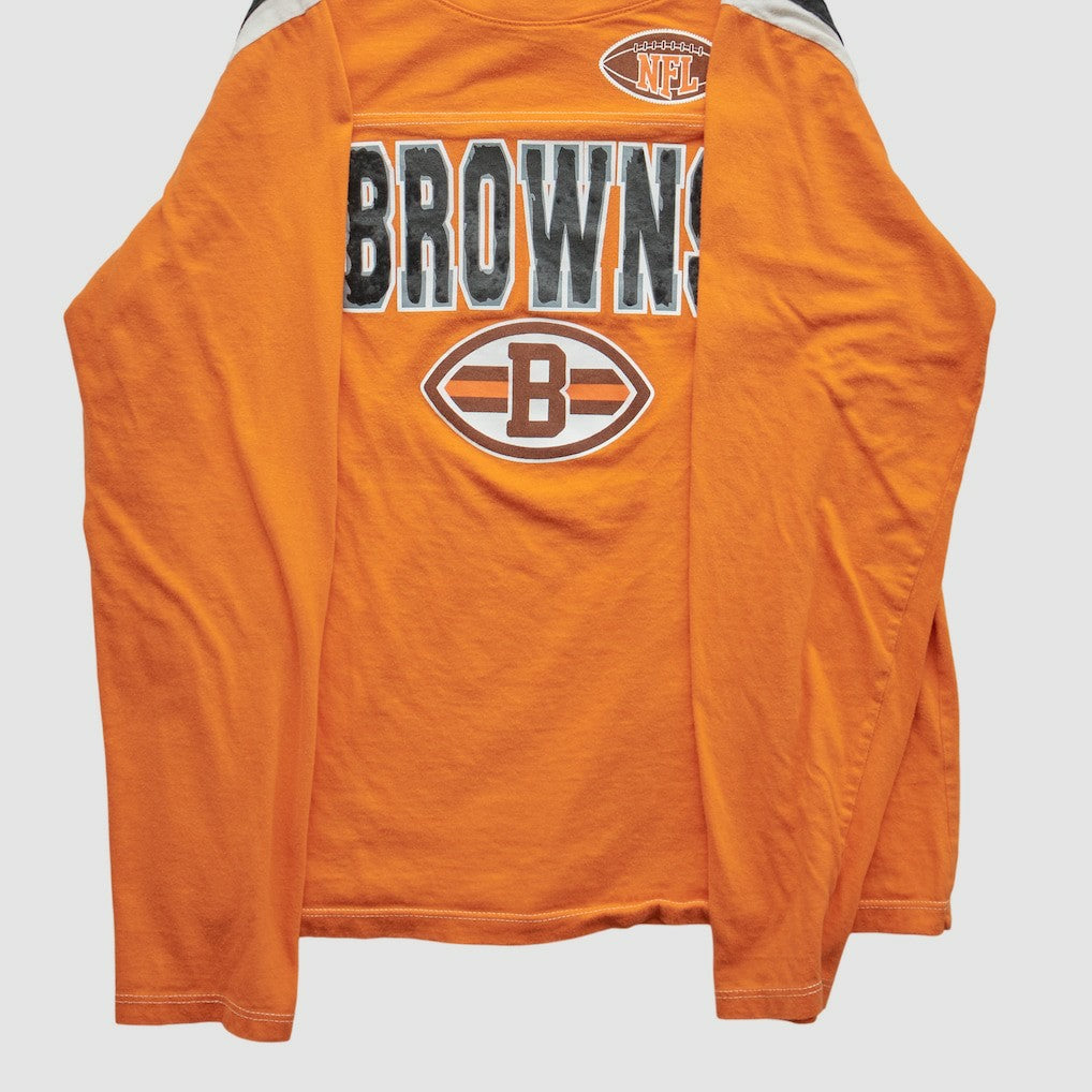 Cleveland Browns NFL 2010s Long Sleeve T-shirt - Orange T-shirts