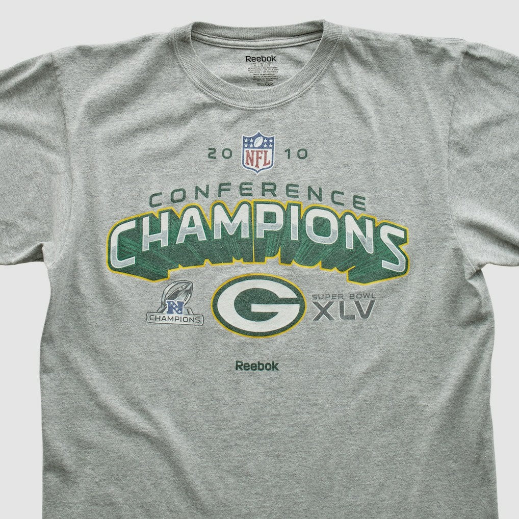Green Bay Packers Reebok 2010 T-shirt - Heather Gray T-shirts