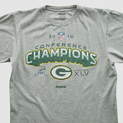 Green Bay Packers Reebok 2010 T-shirt - Heather Gray T-shirts