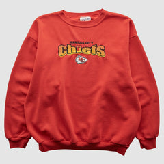 Kansas City Chiefs Logo Athletic 90s Sweatshirt - Red Sweatshirts