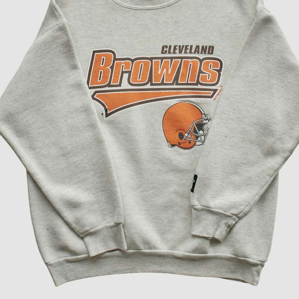 Cleveland Browns Starter 90s Pullover Sweatshirt - Heather Gray Pullover