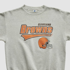 Cleveland Browns Starter 90s Pullover Sweatshirt - Heather Gray Pullover