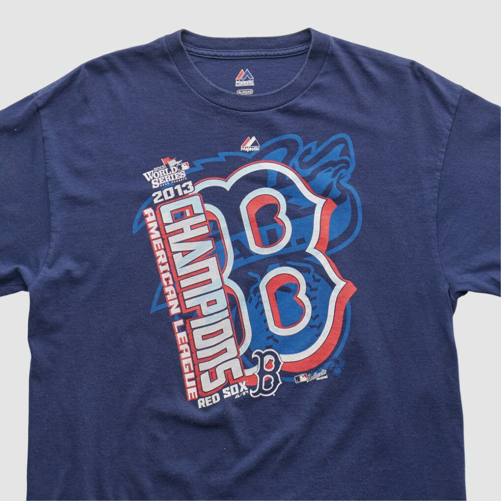 Boston Red Sox Majestic 2013 T-shirt - Navy - Vintage T-shirts
