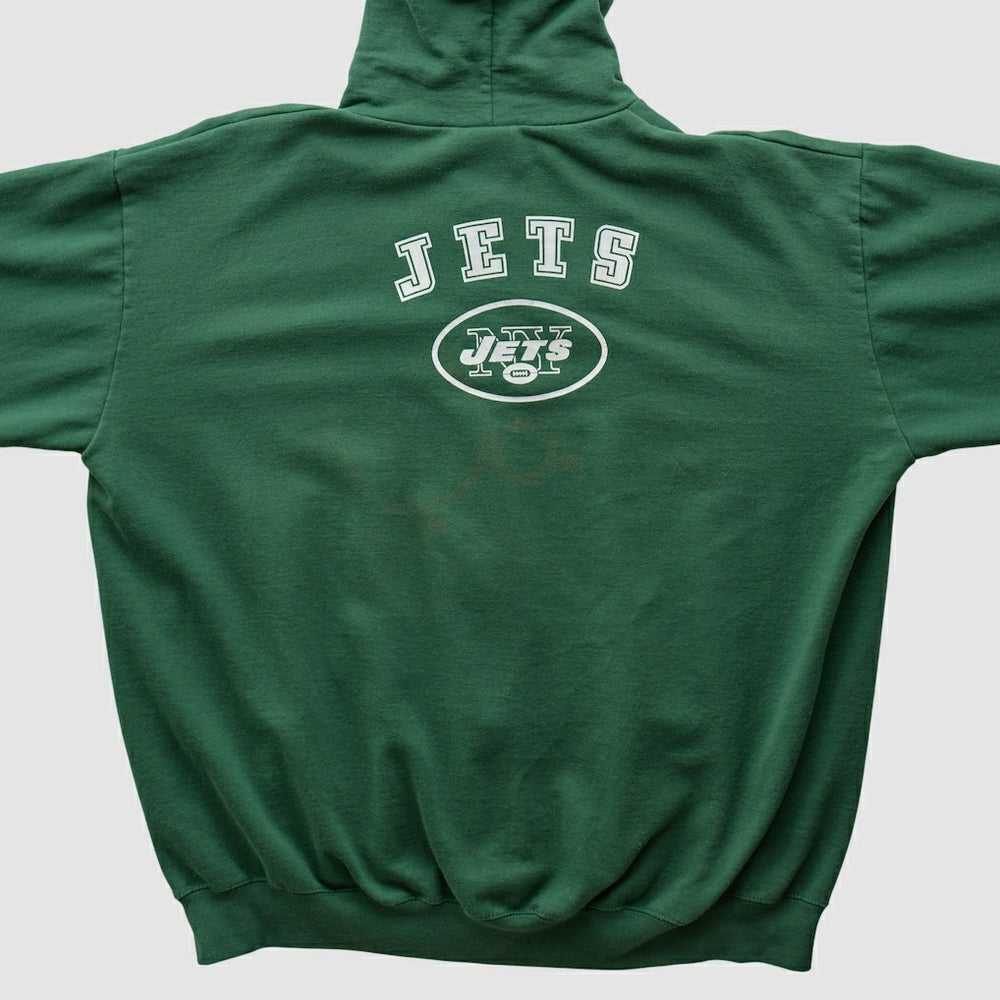 New York Jets NFL 2000s Hooded Full Zip Sweatshirt - Green Sweatshirts